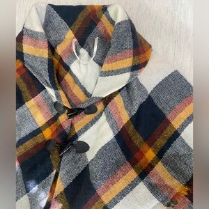 Navy, White, and Yellow O/S Poncho